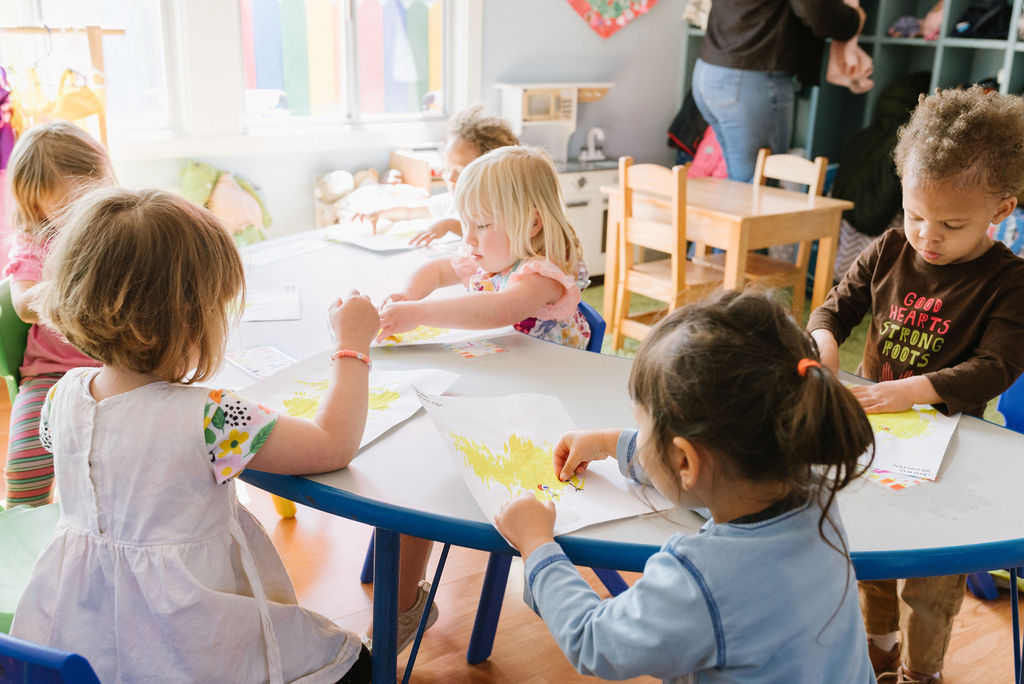 Children at west campus in ABS preschool.