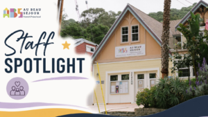 ABS School front with text saying "Staff Spotlight"
